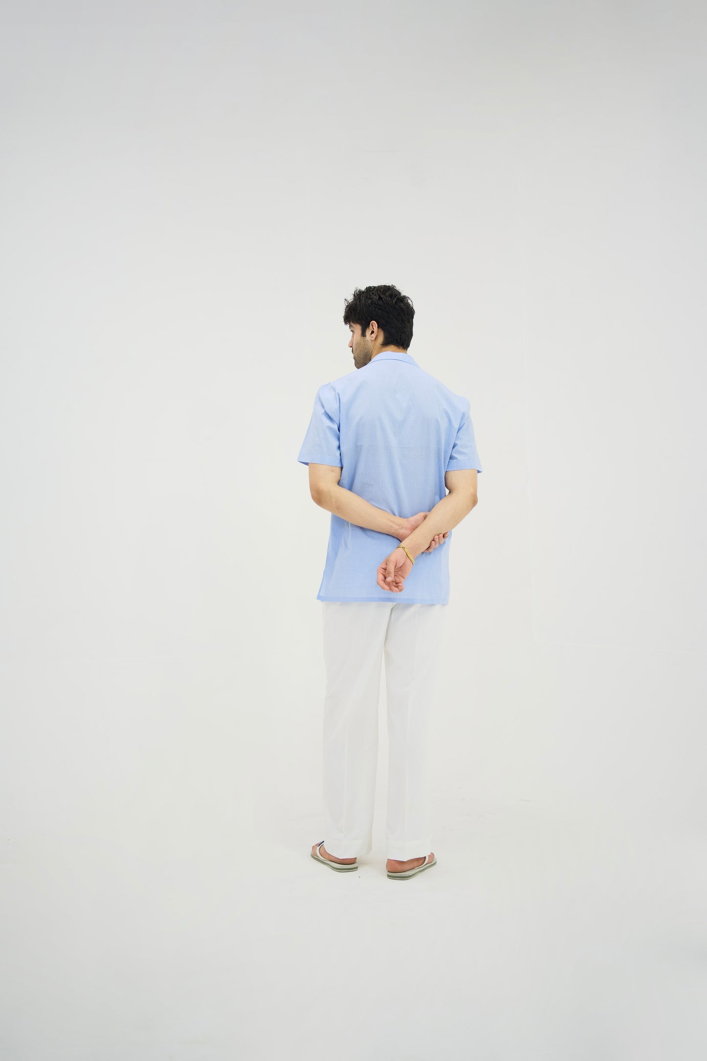 MIST-Sky Blue Cuban Collar Co-ord Set