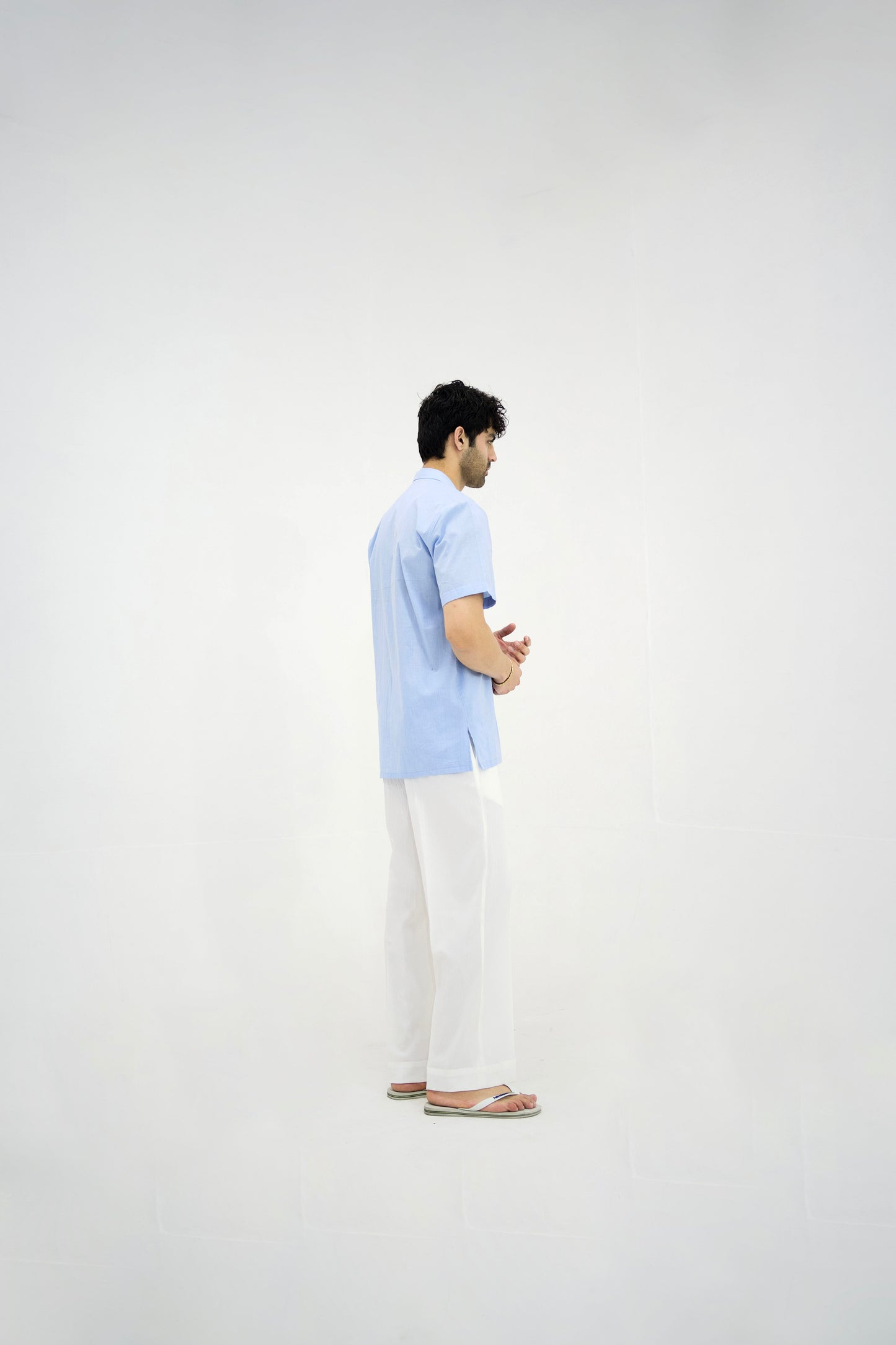 MIST-Sky Blue Cuban Collar Co-ord Set
