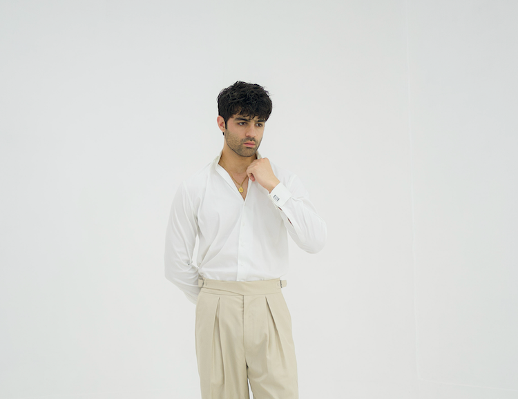 MONARCH-White Italian Collar Shirt