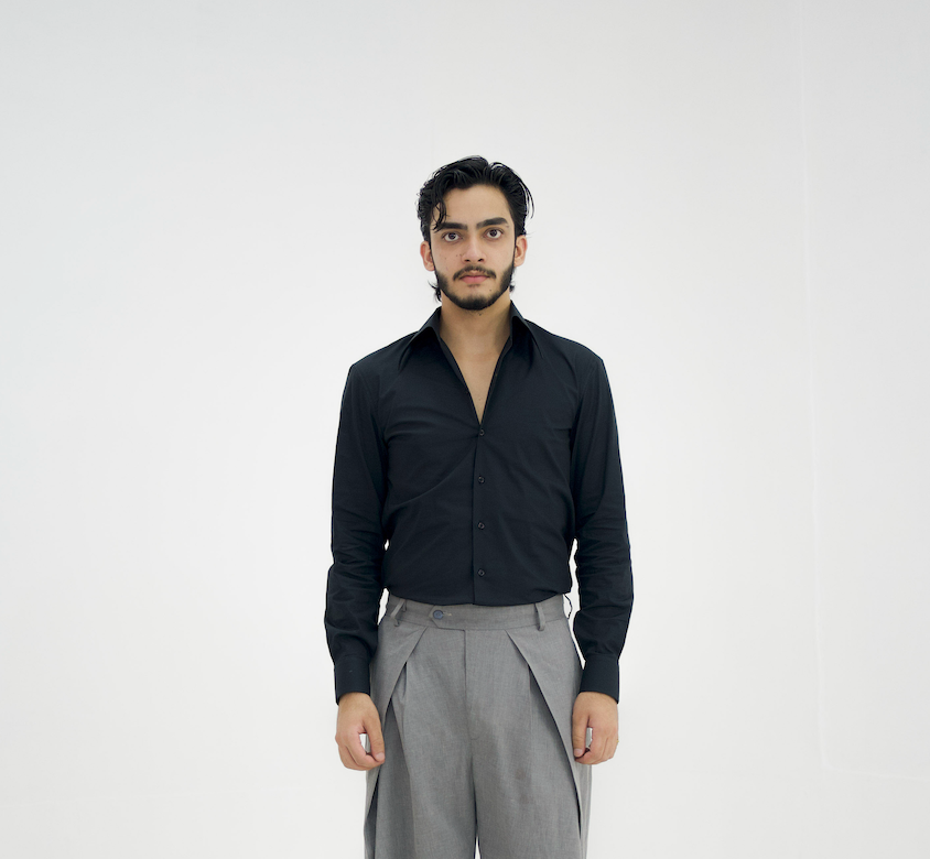 MONARCH – Black Italian Collar Shirt