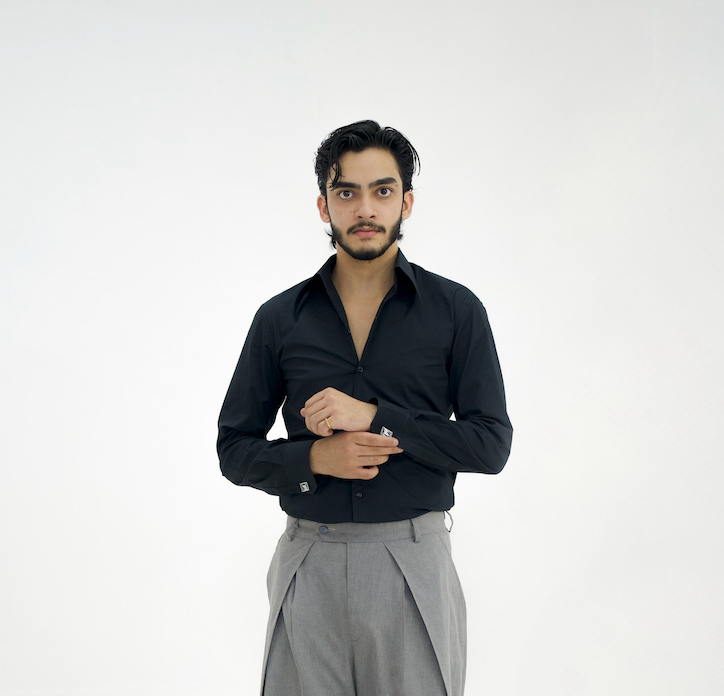 MONARCH – Black Italian Collar Shirt